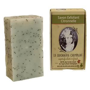Savon bio exfoliant à la citronnelle de la Maison Sidonie Champagne