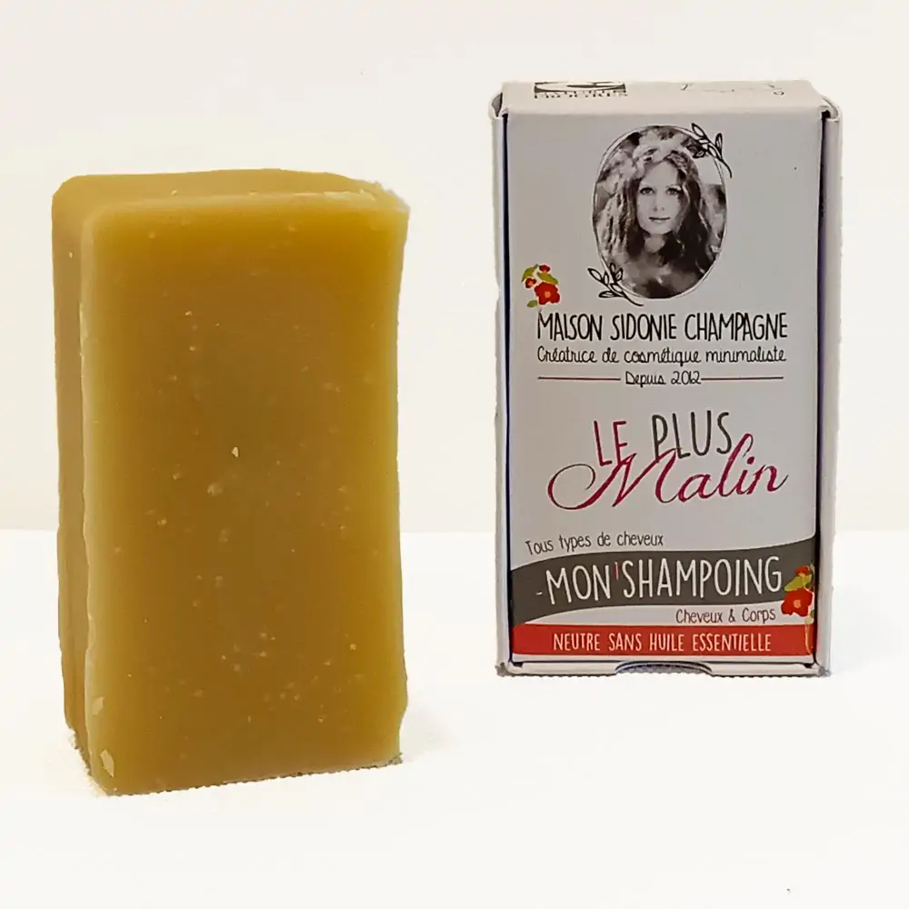 Shampoing bio le malin blanc de la Maison Sidonie Champagne
