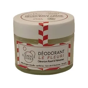 Déodorant crème le Fleuri Géranium rosat et Palmarosa de Clémence et Vivien