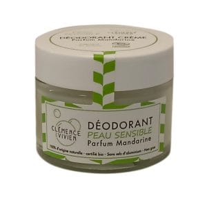 Déodorant crème peau sensible parfum mandarine de Clémence et Vivien