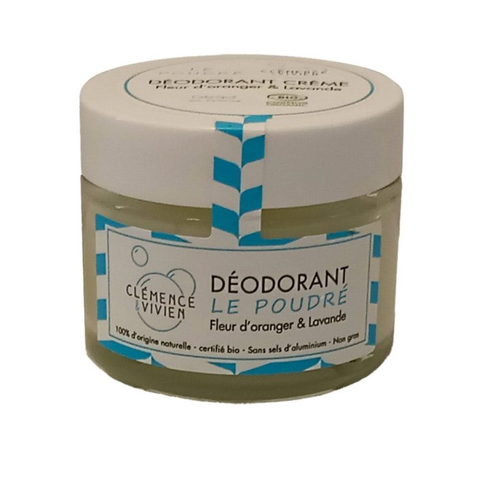 Déodorant crème le Poudré Fleur d'oranger et lavande de Clémence et Vivien